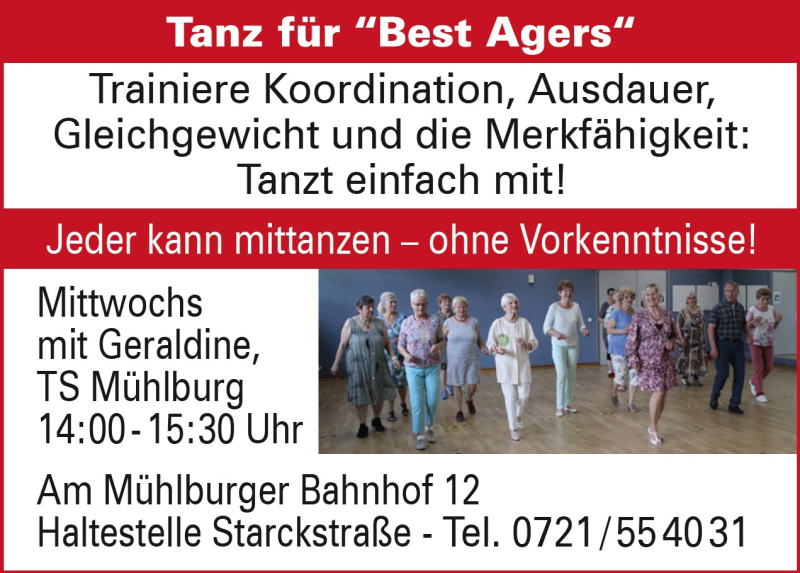 Trainiere Koordination, Ausdauer, Gleichgewicht und die Merkfähigkeit: Tanzt einfach mit!